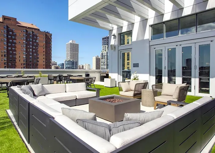River N 1br W Gym Pool Nr L Stop Chi-362 Apartamento Chicago
