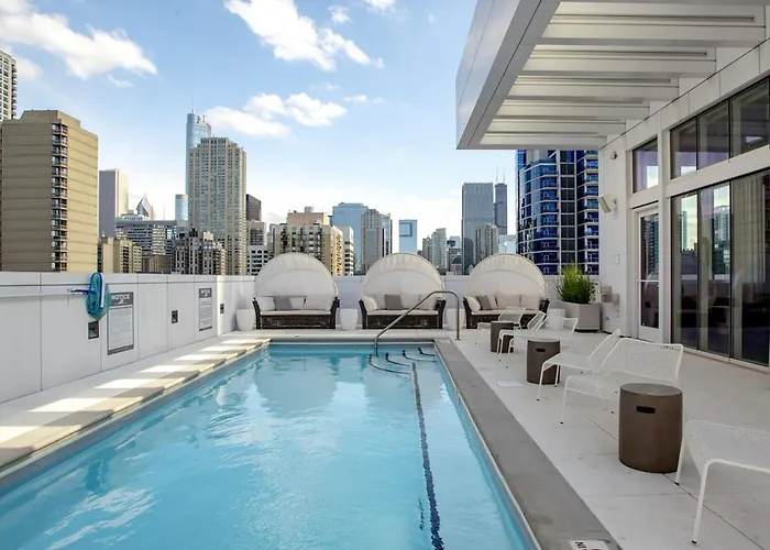 River N 1br W Gym Pool Nr L Stop Chi-362 Apartamento *